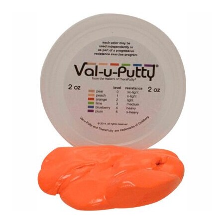 Fabrication Enterprises Val-u-Putty Exercise Putty, Orange, Soft, 2 Ounce 731490